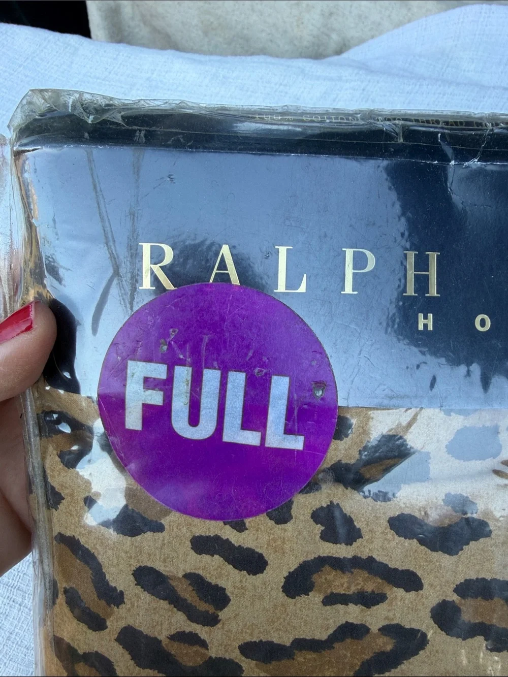 New Ralph Lauren Aragon Neutral Guinevere Leopard Fitted Sheet - FULL